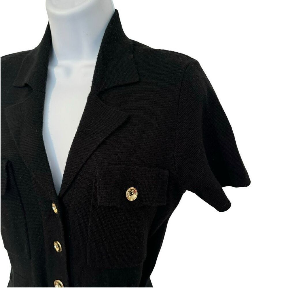 Leslie Fay Black Midi Dress Women’s Size Small - Picture 6 of 11